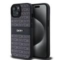 Capa para iPhone 15 DKNY Repeat Pattern Tonal Stripe - Preto