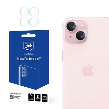 Protetor de Lente de Câmara 3MK Hybrid para iPhone 15 Plus - 4 Unidades