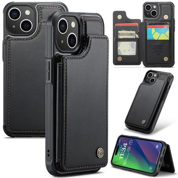 Capa Caseme C22 para iPhone 15 Plus Carteira para cartões RFID - Preto