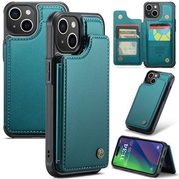 Capa Caseme C22 para iPhone 15 Plus Carteira para cartões RFID - Verde