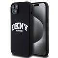 Capa iPhone 15 Plus DKNY Liquid Silicone Arch Logo - Compatível com MagSafe - Preto