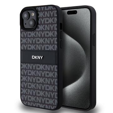 Capa para iPhone 15 Plus DKNY Repeat Pattern Tonal Stripe - Preto