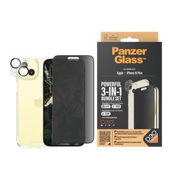 iPhone 15 Plus PanzerGlass Privacy Pack 3 em 1