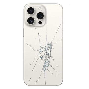 Reparação da capa traseira do iPhone 15 Pro - só vidro - Branco