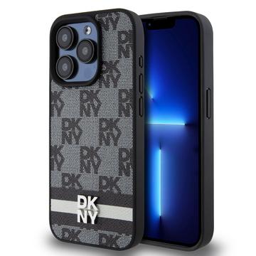 Capa para iPhone 15 Pro DKNY Padrão xadrez e listra