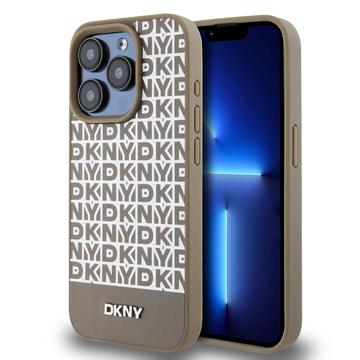 Capa para iPhone 15 Pro DKNY Repeat Pattern Bottom Stripe - Compatível com MagSafe