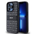 Capa para iPhone 15 Pro DKNY Repeat Pattern Tonal Stripe - Preto