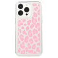 Capa TPU Ultra Fashion para iPhone 15 Pro - Rosa Leopardo