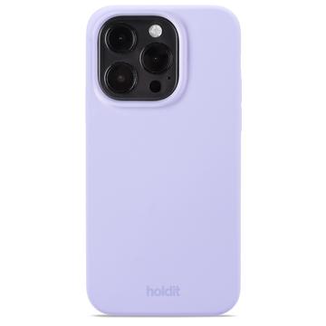 Capa de silicone Holdit para iPhone 15 Pro - Lavanda