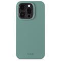 Capa de silicone Holdit para iPhone 15 Pro - Verde musgo