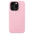 Capa de silicone Holdit para iPhone 15 Pro - Rosa