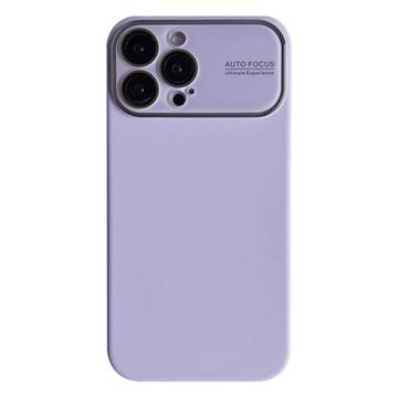 Capa de Silicone Líquida com Proteção de Vidro de Lente para iPhone 15 Pro - Roxo