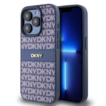 Capa para iPhone 15 Pro Max DKNY Repeat Pattern Tonal Stripe - Azul