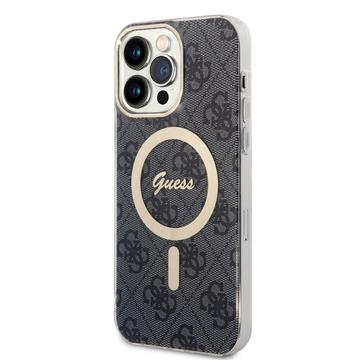 Capa IML 4G para iPhone 15 Pro Max Guess - Compatível com MagSafe - Preto