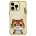 Capa de gato para iPhone 15 Pro Max Nimmy Friends Big Eyed Pet 2.0 - Cáqui