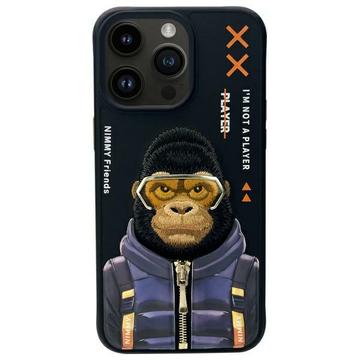 Capa Macaco para iPhone 15 Pro Max Nimmy Friends Cool&Cute 2.0 - Preto