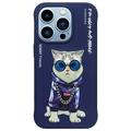 Capa Gato para iPhone 15 Pro Max Nimmy Friends Glasses Cool - Azul