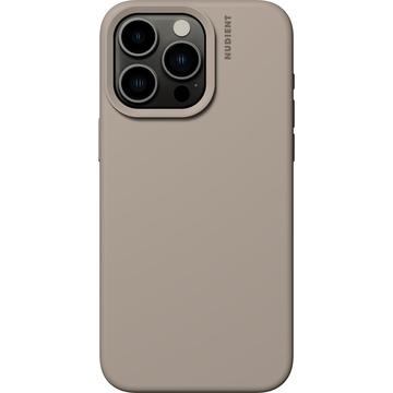 Capa de silicone para iPhone 15 Pro Max Nudient Base - Bege