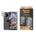 Conjunto de Proteção PanzerGlass 3-em-1 para iPhone 15 Pro Max - Transparente