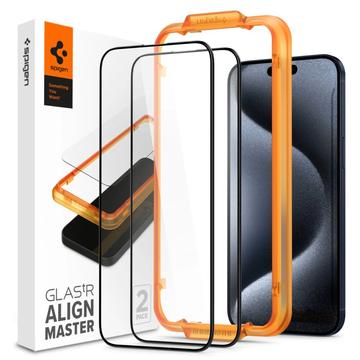 Protetor de Ecrã - 9H - Spigen ALM Glas.tR para iPhone 15 Pro - 2 Unidades