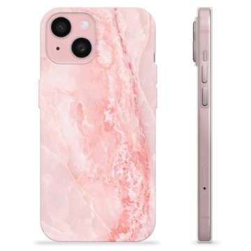 Capa de TPU - iPhone 15 - Mármore Rosa