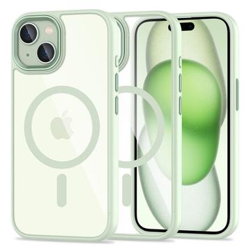 Capa Magmat Tech-Protect para iPhone 15 - Compatível com MagSafe - Verde / Transparente