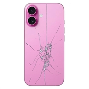 Reparação da capa traseira do iPhone 16 - só vidro - Cor-de-Rosa