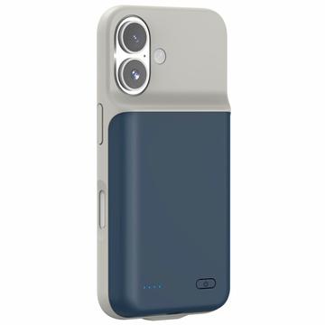 Capa com Bateria de Backup para iPhone 16 - 7000mAh - Azul Escuro / Cinzento