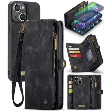 Bolsa tipo Carteira 2-em-1 Caseme 008 Multifuncional para iPhone 16 - Preto