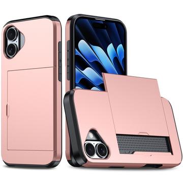 Capa Híbrida com Slot para Cartão Deslizante para iPhone 16