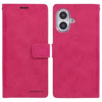 Capa de carteira para iPhone 16 Mercury Goospery Blue Moon - Cor-de-Rosa Forte