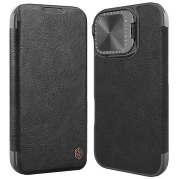 Capa flip para iPhone 16 Nillkin Qin Prop - Preto