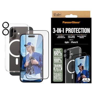 Conjunto de proteção 3 em 1 PanzerGlass para iPhone 16