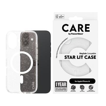 Capa PanzerGlass Care Star Lit para iPhone 16 - Compatível com MagSafe - Branco