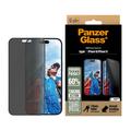 Protetor de Ecrã PanzerGlass Ultra-Wide Fit Privacy EasyAligner para iPhone 16/15 - Borda Preta