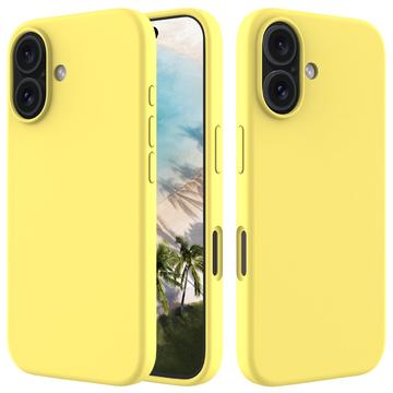 Capa de Silicone Líquido para iPhone 16 Plus - Amarelo