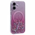 Capa MagSafe Sparkle Glow para iPhone 16 Plus - Rosa