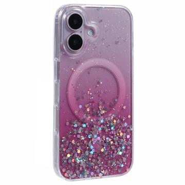 Capa MagSafe Sparkle Glow para iPhone 16 Plus - Rosa