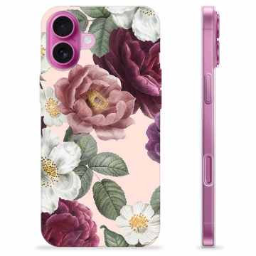 Capa de TPU - iPhone 16 Plus - Flores Românticas