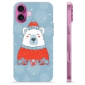 Capa de TPU - iPhone 16 Plus - Urso de Natal