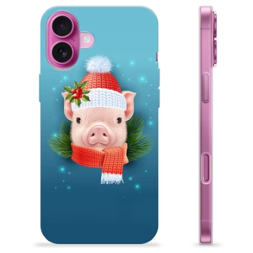 Capa de TPU - iPhone 16 Plus - Porquinho de Inverno