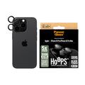 Protetor de lente de câmara em cerâmica PanzerGlass Hoops para iPhone 16 Pro/16 Pro Max - Preto