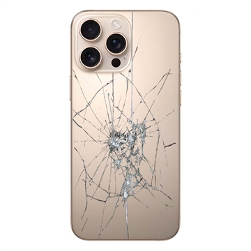 Reparação da capa traseira do iPhone 16 Pro - só vidro - Desert Titanium