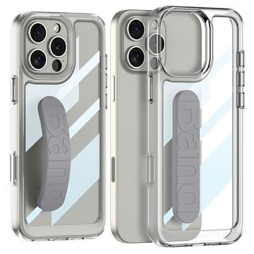 Capa transparente com fita de silicone para as mãos para iPhone 16 Pro