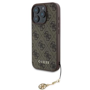 Capa Híbrida Guess 4G Charms Collection para iPhone 16 Pro - Castanho