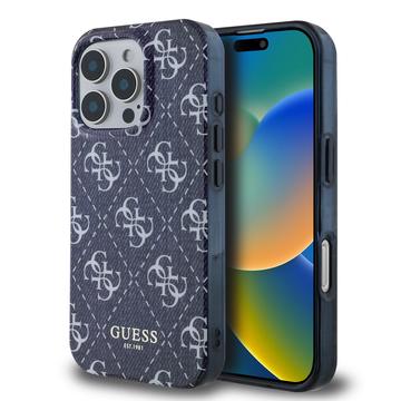 Capa Guess IML Denim Effect para iPhone 16 Pro Guess - Compatível com MagSafe - Azul escuro