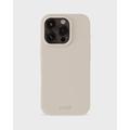 Capa de silicone Holdit para iPhone 16 Pro - Bege claro