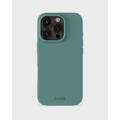 Capa de silicone Holdit para iPhone 16 Pro - Verde musgo