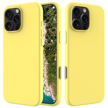 Capa de Silicone Líquido para iPhone 16 Pro - Amarelo