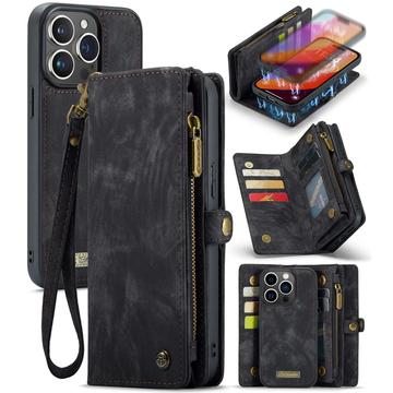 Bolsa tipo Carteira 2-em-1 Caseme 008 Multifuncional para iPhone 16 Pro Max - Preto